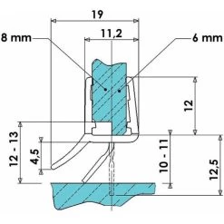 Joint D'étanchéité Bi-dureté Translucide Rejet D'eau - Pour Verre D'épaisseur : 6 à 8 Mm - ADLER -Portes Et Fenêtres Magasin 13477570 3