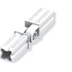 Connecteur Articulé Blanc 23.5mm 2 Embouts Pour Tube Alu Et Pvc