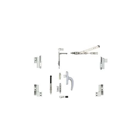 Kit Oscillo-battant Galicube 2 V FAPIM à Crémone Nefer Midi - Compas Moyen 562 à 1200 Mm - Blanc 9010 - 1331GA32 1 Kit Oscillo-battant Galicube 2 V FAPIM à Crémone Nefer Midi - Compas Moyen 562 à 1200 Mm - Blanc 9010 - 1331GA32