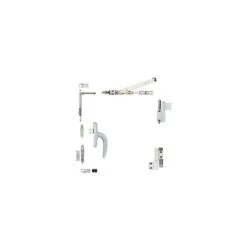 Kit Oscillo-battant Galicube 1 V FAPIM à Crémone Nefer Midi - Compas Moyen 562 à 1200 Mm - Blanc 9010 - 1330BA32