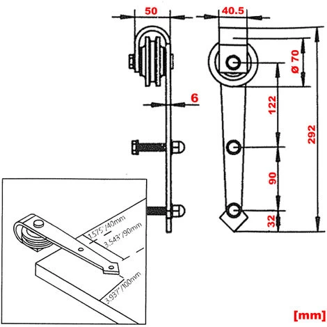 Système Pour Porte Coulissante Système Galandage Pour 2 Portes Rail De 366 Cm Jusqu’à 150 Kg 2 Système Pour Porte Coulissante Système Galandage Pour 2 Portes Rail De 366 Cm Jusqu’à 150 Kg – Image 2