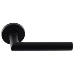 Paire De Poignées De Porte KLOSE Besser Inox " ElsaN Noir Black Matt " Angle Vif Sans Rosaces De Fonction