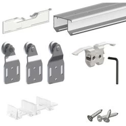 Système Coulissant SLID'UP 110 Pour 2 Ou 3 Portes De Placard - Rail 1,94 M - 45 Kg