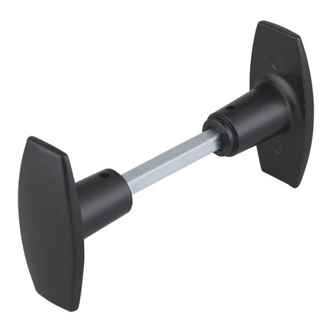 THIRARD - Paire De Boutons Pour Porte, Carré 6x110mm, 1 Portée, Noir 1 THIRARD - Paire De Boutons Pour Porte, Carré 6x110mm, 1 Portée, Noir