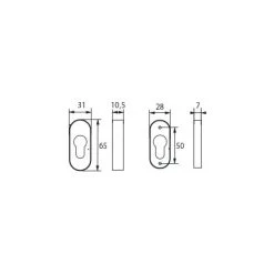 THIRARD - Paire De Rosaces Ovales Pour Cylindre, Inox 5 THIRARD - Paire De Rosaces Ovales Pour Cylindre, Inox -Portes Et Fenêtres Magasin 18592663 3
