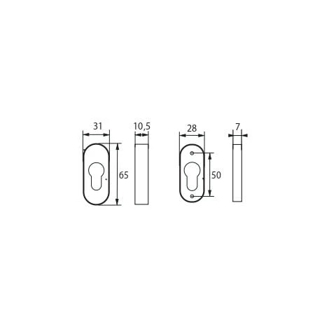 THIRARD - Paire De Rosaces Ovales Pour Cylindre, Inox 3 THIRARD - Paire De Rosaces Ovales Pour Cylindre, Inox – Image 3