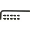 Set De 10 Vis Pointeau M6 Et 1 Clé Allen 3 Acier Noir