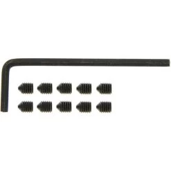 Set De 10 Vis Pointeau M6 Et 1 Clé Allen 3 Acier Noir