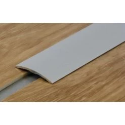 Seuil Plat En Aluminium Anodisé Naturel Renforcé 40 Mm Avec Adhésif Butyl