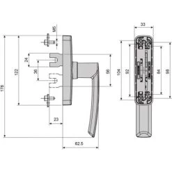 Poignée Crémone Menuiserie Aluminium à 1 Fourche GEA Blanc 9010 7 Poignée Crémone Menuiserie Aluminium à 1 Fourche GEA Blanc 9010 -Portes Et Fenêtres Magasin 18991627 4