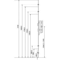 Crémone Serrure - Tétière 16 Mm à 4 Galets Axe 40 Mm Entraxe 70 Mm - GU-Fercomatic -Portes Et Fenêtres Magasin 18999820 4