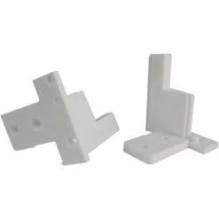 Sachet PER60-L2 De 5 Paires De Plateformes De Fixation Pour Seuils Et Meneaux Finition Blanc Ral 9010