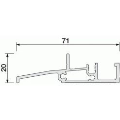 SEUIL ALU SP 20 3M -Portes Et Fenêtres Magasin 19008603 3