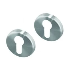Rosaces Ronde Sur Jupe De Poignée De Porte Extérieure VELOX FIX Fonction Clé I En Inox, PLANO