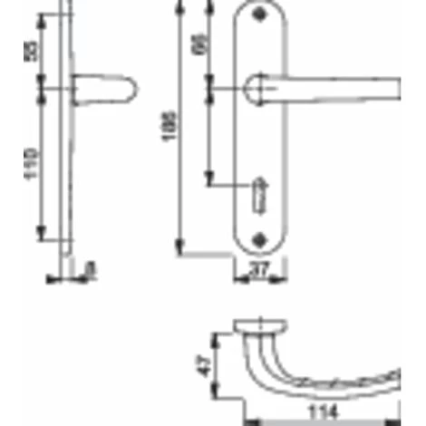 Poignée De Porte Sur Plaque Blanc Pur - Clé L - San Diego - Hoppe Et Cie 2 Poignée De Porte Sur Plaque Blanc Pur - Clé L - San Diego - Hoppe Et Cie – Image 2