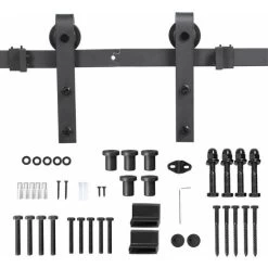 Yaheetech 8ft/244 Cm Kit De Rail De Porte Coulissante Système De Porte Suspendue Pour Garage Cuisine Chambre 7 Yaheetech 8ft/244 Cm Kit De Rail De Porte Coulissante Système De Porte Suspendue Pour Garage Cuisine Chambre -Portes Et Fenêtres Magasin 24026245 3
