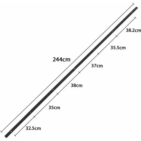 Yaheetech 8ft/244 Cm Kit De Rail De Porte Coulissante Système De Porte Suspendue Pour Garage Cuisine Chambre 5 Yaheetech 8ft/244 Cm Kit De Rail De Porte Coulissante Système De Porte Suspendue Pour Garage Cuisine Chambre – Image 5