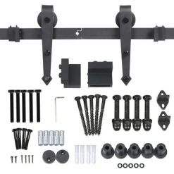 Yaheetech 6FT/183cm Quincaillerie Kit De Porte Coulissante Rail Porte Suspendu Système De Porte Coulissante Hardware Complet Ensemble Industriel 8 Yaheetech 6FT/183cm Quincaillerie Kit De Porte Coulissante Rail Porte Suspendu Système De Porte Coulissante Hardware Complet Ensemble Industriel -Portes Et Fenêtres Magasin 27306187 4