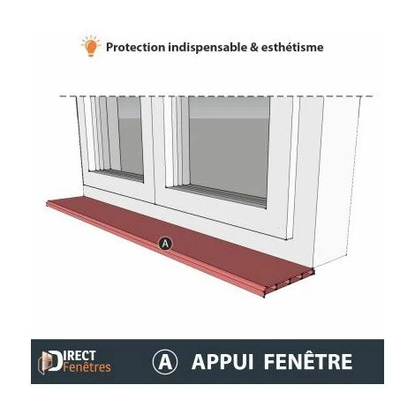 Appui Fenêtre PVC Gris - L.66 X L.10,5cm 2 Appui Fenêtre PVC Gris - L.66 X L.10,5cm – Image 2