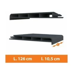 Appui Fenêtre PVC Gris - L.126 X L.10,5cm