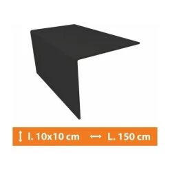 Cornière PVC Gris - 10 X 10 Cm - L.150cm