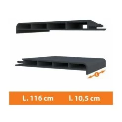 Appui Fenêtre PVC Gris - L.116 X L.10,5cm