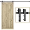 STOEX Quincaillerie Kit De Rail Roulettes Pour Porte Coulissante Hardware Pour Porte Suspendue En Bois Sliding Barn Door - 150cm