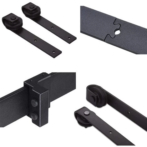 STOEX Quincaillerie Kit De Rail Roulettes Pour Porte Coulissante Hardware Pour Porte Suspendue En Bois Sliding Barn Door - 150cm 3 STOEX Quincaillerie Kit De Rail Roulettes Pour Porte Coulissante Hardware Pour Porte Suspendue En Bois Sliding Barn Door - 150cm – Image 3