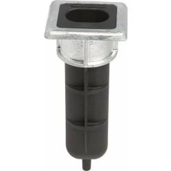 Locinox EGS Butée De Sol Pour Barre De Barre VSF, 70 X 65 X 6 Mm, Hauteur 166,5 Mm, Noir Galvanisé, 65 X 70 X 166,5 Mm