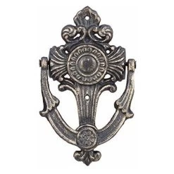 Relaxdays Antique Heurtoir De Porte, EN FONTE, à Motif, Pour Porte Avant, H X L X P: 18x 10x 4cm, Bronze