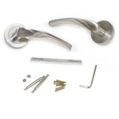 Emuca Poignées Twist De Porte Intérieur, Avec Rosace D.50 Mm, Aluminium, Nickel Satiné, 1 Set. -Portes Et Fenêtres Magasin 31940720 3