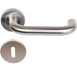 Paire De Poignées KLOSE Besser Sur Rosaces ELSA "en U" Inox 304 +1 Paire De Rosaces à Trou De Clé