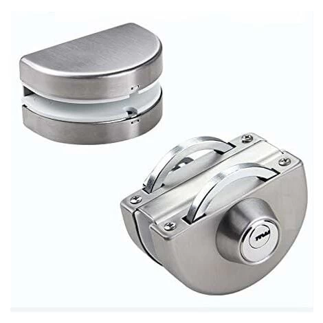 AIDUCHO Double Serrure De Porte En Verre 304 En Acier Inoxydable, Les Deux Côtés Ouvrent Des Crochets De Porte Sans Cadre Pour Le Verre D'épaisseur De 10-12mm 2 AIDUCHO Double Serrure De Porte En Verre 304 En Acier Inoxydable, Les Deux Côtés Ouvrent Des Crochets De Porte Sans Cadre Pour Le Verre D'épaisseur De 10-12mm – Image 2