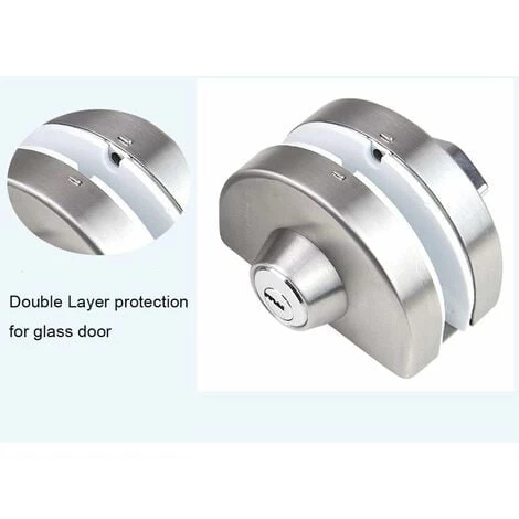 AIDUCHO Double Serrure De Porte En Verre 304 En Acier Inoxydable, Les Deux Côtés Ouvrent Des Crochets De Porte Sans Cadre Pour Le Verre D'épaisseur De 10-12mm 4 AIDUCHO Double Serrure De Porte En Verre 304 En Acier Inoxydable, Les Deux Côtés Ouvrent Des Crochets De Porte Sans Cadre Pour Le Verre D'épaisseur De 10-12mm – Image 4