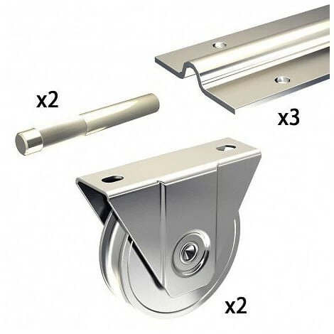 Kit Coulissant Avec Rail Au Sol Pour Portail De 3 M - 400 Kg 2 Kit Coulissant Avec Rail Au Sol Pour Portail De 3 M - 400 Kg – Image 2