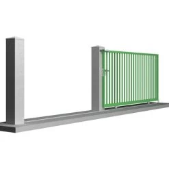 Kit Coulissant Avec Rail Au Sol Pour Portail De 3 M - 400 Kg 7 Kit Coulissant Avec Rail Au Sol Pour Portail De 3 M - 400 Kg -Portes Et Fenêtres Magasin 3331226 3