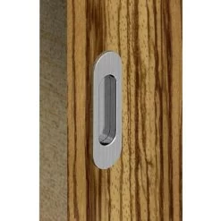 Lot De 2 Poignées à Encastrer Ovales, Acier Finition Satiné -Portes Et Fenêtres Magasin 3621372 3