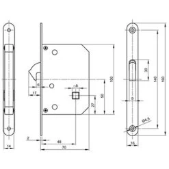 Kit Serrure à Condamnation, Poignée Ronde, Acier Finition Satiné -Portes Et Fenêtres Magasin 3621383 5