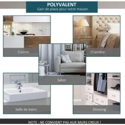 HOMCOM Kit De Porte Coulissante Système Galandage Pour Porte épaisseur 35-45 Ou 40-45 Mm Longueur Rail 1,83 M Charge Max. 100 Kg Acier Brun 9 HOMCOM Kit De Porte Coulissante Système Galandage Pour Porte épaisseur 35-45 Ou 40-45 Mm Longueur Rail 1,83 M Charge Max. 100 Kg Acier Brun -Portes Et Fenêtres Magasin 36988691 5