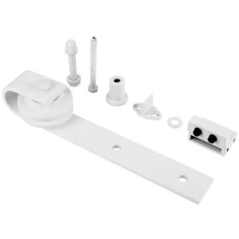 YONGQING®blanc-Rail Suspendu De Porte Coulissante -200cm- Système De Voie Industriel Roue De Poulie 3 YONGQING®blanc-Rail Suspendu De Porte Coulissante -200cm- Système De Voie Industriel Roue De Poulie – Image 3