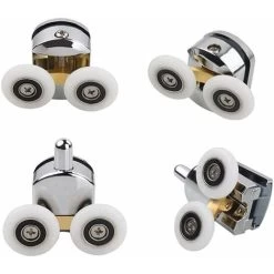 Roulettes Doubles De Rechange Lot De 4 Roulettes Doubles Roues De Fixation De Rechange Roulette Porte Coulissante Galet Porte Rouleau Roulette Roue Roulettes Pour Porte De Douche 23mm GrooFoo -Portes Et Fenêtres Magasin 41307835 5