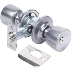 Bouton De Porte Porte D'Entrée Loquet Unifié 60/70Mm Chrome Mat 3500U0Cm Tesa