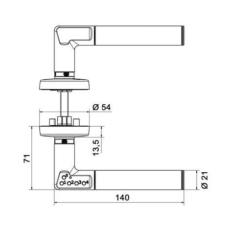 Ensemble Béquille Double Inox CODE-IT Mul-T-Lock Sens Droite 2 Ensemble Béquille Double Inox CODE-IT Mul-T-Lock Sens Droite – Image 2