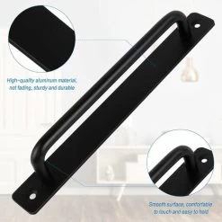 Poignée De Porte 2Pcs Poignée De Porte Noire En Alliage D'aluminium Poignée De Porte Coulissante Lourde Pour Porte Intérieur Extérieur Porte De Grange Armoire Placard Chambre Avec 4 Vis, Noir, 244MM 7 Poignée De Porte 2Pcs Poignée De Porte Noire En Alliage D'aluminium Poignée De Porte Coulissante Lourde Pour Porte Intérieur Extérieur Porte De Grange Armoire Placard Chambre Avec 4 Vis, Noir, 244MM -Portes Et Fenêtres Magasin 42473638 3