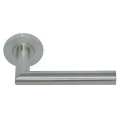 Paire Béquilles Inox 304 Angle Vif Sur Rosace Vallon - Ressort Rappel C7 ép.38/50 Mm - 173