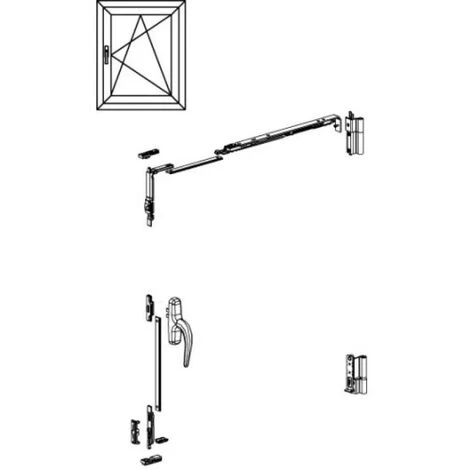 Kit De Base 1 Vantail Sans Entraîneur Pour Châssis Oscillobattant Aluminium GALICUBEMAGICUBE 3 Kit De Base 1 Vantail Sans Entraîneur Pour Châssis Oscillobattant Aluminium GALICUBEMAGICUBE – Image 3
