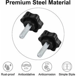 6-Pack M8x25mm Vis De Pouce, étoile En Plastique Moletées Bouton De Serrage à Vis Thumbscrew -Portes Et Fenêtres Magasin 57178470 3