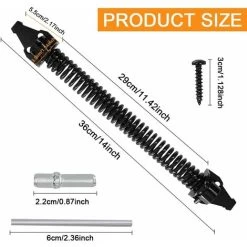 Ferme-porte à Ressort De 14 Pouces Ferme-porte Réglable Ferme-porte à Ressort En Acier Au Carbone Extérieur Vis Ferme -Portes Et Fenêtres Magasin 58348898 3