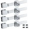 Lot De 4 Verrous De Porte Coulissante En Verre Avec Finition Chromée, Clés Identiques,petites,GU.B/bon