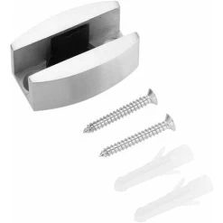 ZOLGINAH Guide Porte Coulissante En Verre, Guide Inférieur De Porte De Douche En Acier Inoxydable 304, Guide Pour Porte Coulissante En Verre Sans Cadre, Pince De Mur De Douche En Verre